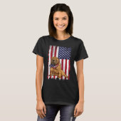 Shar Pei Amerikaanse vlag 1 T-shirt (Voorkant volledig)