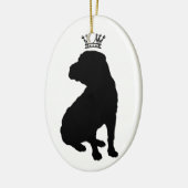Shar Pei Basic Black Crown Silhouette Keramisch Ornament (Links)