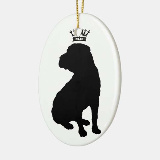 Shar Pei Basic Black Crown Silhouette Keramisch Ornament (Links)