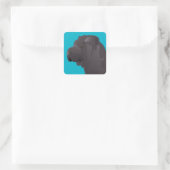 Shar Pei Basic Design Sjablonen Vierkante Sticker (Tas)