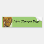 Shar-Pei-bumpersticker Bumpersticker (Voorkant)