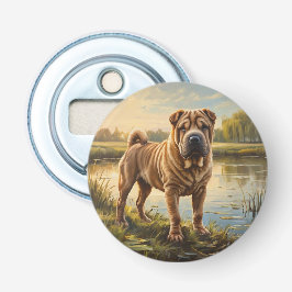 Shar Pei Button Flesopener
