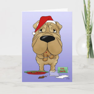 Shar-Pei Christmas Feestdagen Kaart