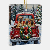 Shar Pei Christmas Red Truck Holiday Keramisch Ornament (Rechts)