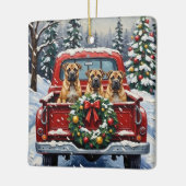 Shar Pei Christmas Red Truck Holiday Keramisch Ornament (Links)