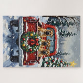 Shar Pei Christmas Red Truck Holiday Legpuzzel (Horizontaal)