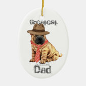 Shar-Pei Dad Ceramic Ornament (Voorkant)