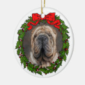 Shar Pei Dog Art van Glenda Harlan Keramisch Ornament (Links)