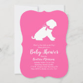 Shar-Pei Dog Baby shower Pink Girl Kaart (Voorkant)