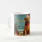 Shar Pei Dog Christmas  Beach Koffiemok (Voorkant links)