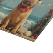 Shar Pei Dog Christmas Beach Snijplank (Hoek)