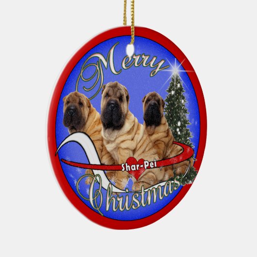 SHAR-PEI DOG CHRISTMAS ORNAMENT (Rechts)