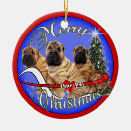 SHAR-PEI DOG CHRISTMAS ORNAMENT
