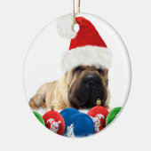 Shar Pei Dog Circle Ornament (Links)