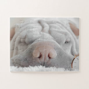 SHAR PEI DOG CLOSEUP PUZZZLE LEGPUZZEL