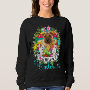 Shar Pei Dog in Paaseieren Basket Bunnies Happy E Trui