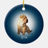 Shar Pei Dog Keramisch Ornament (Achterkant)