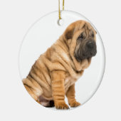 Shar pei Dog Keramisch Ornament (Links)