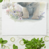 Shar-pei Dog Mom Floral Theedoek (Gevouwen)