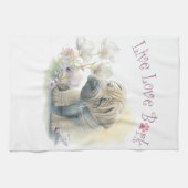 Shar-pei Dog Mom Floral Theedoek (Horizontaal)