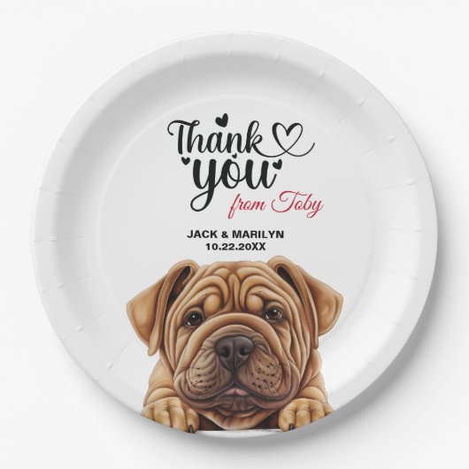 Shar-Pei Dog Papieren Bordje (Voorkant)