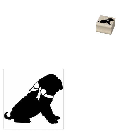Shar Pei Dog Puppy Rubberstempel (Gestempeld)