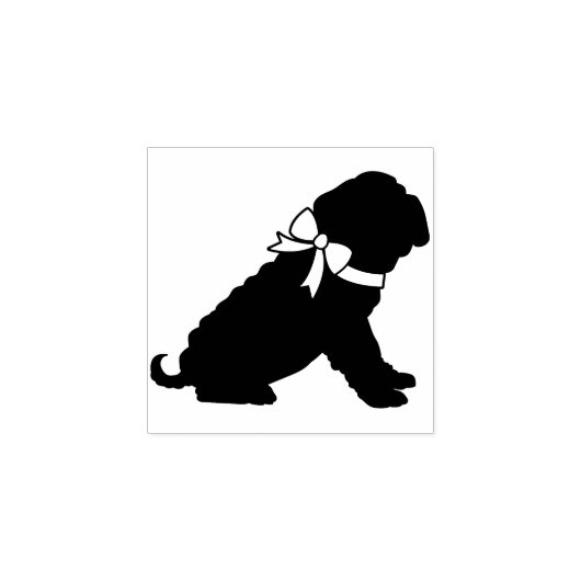Shar Pei Dog Puppy Rubberstempel (Afrduk)
