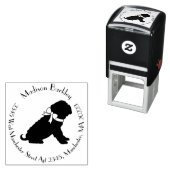 Shar Pei Dog Puppy Zelfinktende Stempel (In situ)