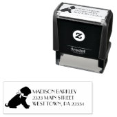 Shar Pei Dog Puppy Zelfinktende Stempel (In situ)