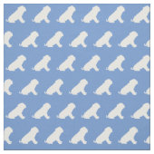 Shar Pei Dog Silhouette Pet Light Blue Stof (Swatch)