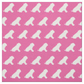 Shar Pei Dog Silhouette Pet Roze Stof (Swatch)