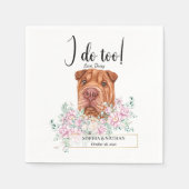 Shar Pei Dog Wedding Cocktail Napkins Servet (Voorkant)