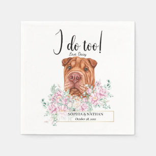 Shar Pei Dog Wedding Cocktail Napkins Servet