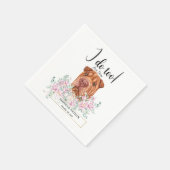 Shar Pei Dog Wedding Cocktail Napkins Servet (Hoek)