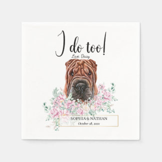Shar Pei Dog Wedding Cocktail Napkins Servet