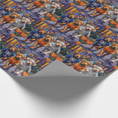 Shar Pei Dogs Trick-or-Treating Halloween Costumes Cadeaupapier (Hoek)