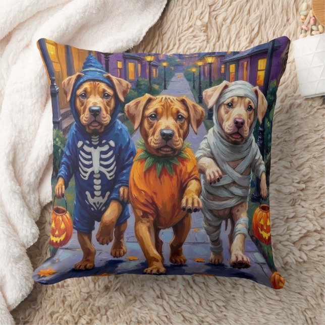 Shar Pei Dogs Trick-or-Treating Halloween Costumes Kussen (Deken)