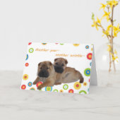 Shar Pei Een ander Ouder Jaar Kaart (Gele Bloem)