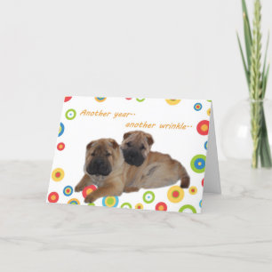 Shar Pei Een ander Ouder Jaar Kaart