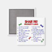 SHAR PEI Eigendomsrecht 2 Magneet (Voorkant / Achterkant)