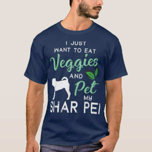 Shar Pei Funny Vegan Hondenliefhebber Eigenaar Xma T-shirt