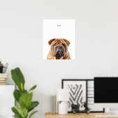 Shar Pei gepersonaliseerde print (Thuiskantoor)