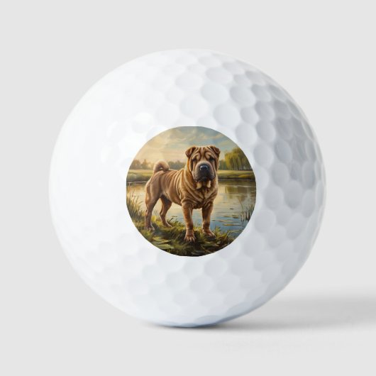 Shar Pei Golfballen (Voorkant)