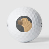 Shar Pei Golfballen (Voorkant)