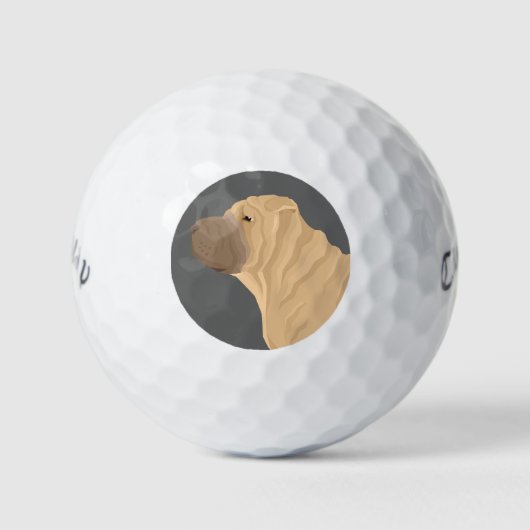 Shar Pei Golfballen (Voorkant)