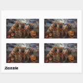 Shar Pei Halloween Griezelen Rechthoekige Sticker (Vel)