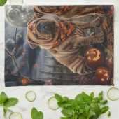 Shar Pei Halloween Griezelig Theedoek (Gevouwen)