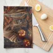 Shar Pei Halloween Griezelig Theedoek (Quarter Fold)