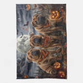 Shar Pei Halloween Griezelig Theedoek (Verticaal)