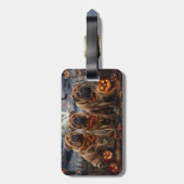 Shar Pei Halloween Spooky Bagagelabel (Achterkant verticaal)